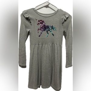 Girls Jumping Bean - Gray Long Sleeve Dress